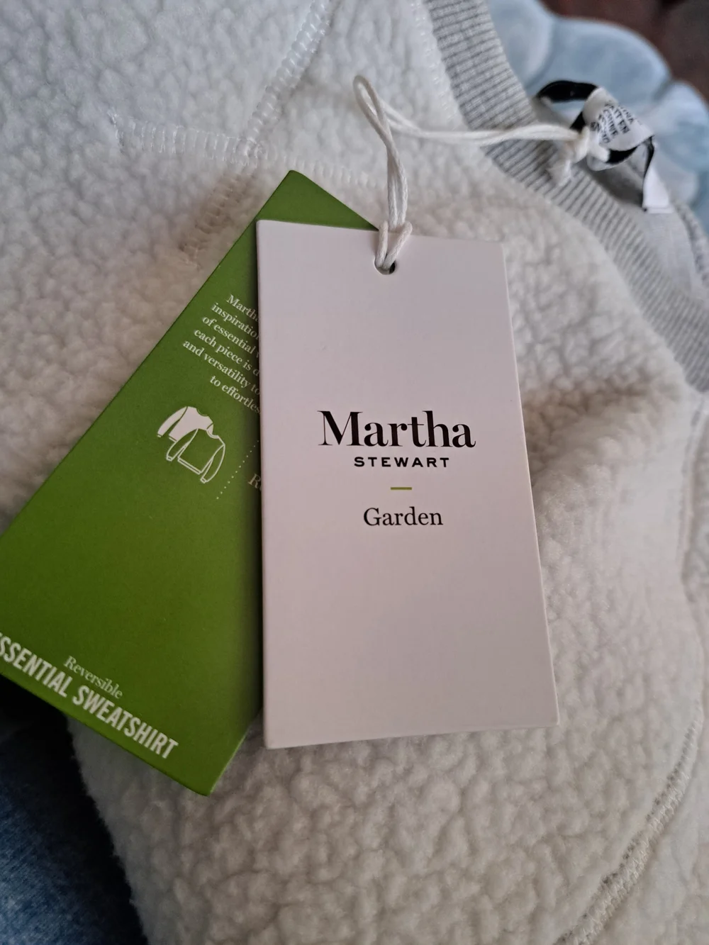 Martha Stewart Light Gray Sherpa Pullover Sweatshirt - Picture 5 of 13